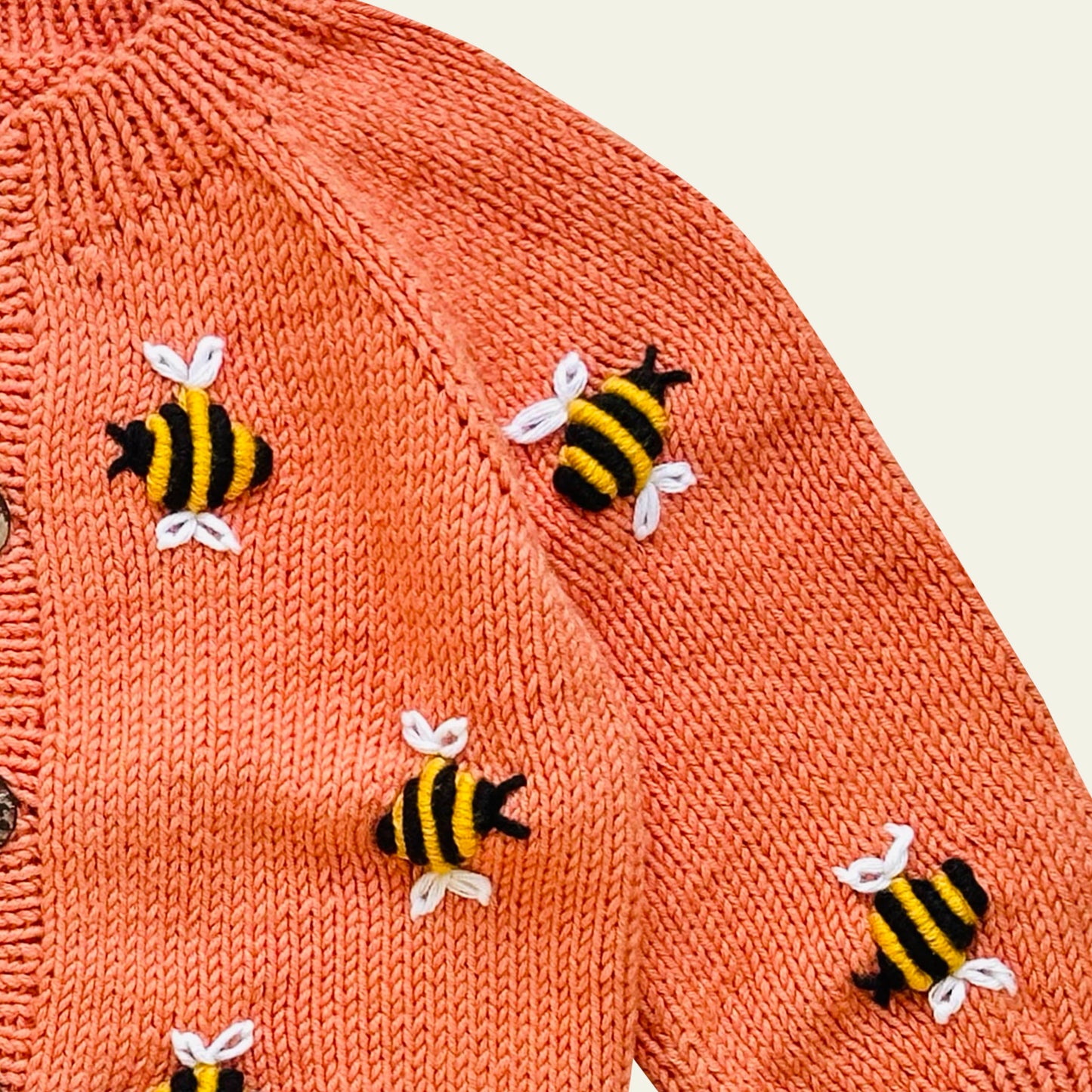 Hand Knitted Unisex Baby Bee Cardigan