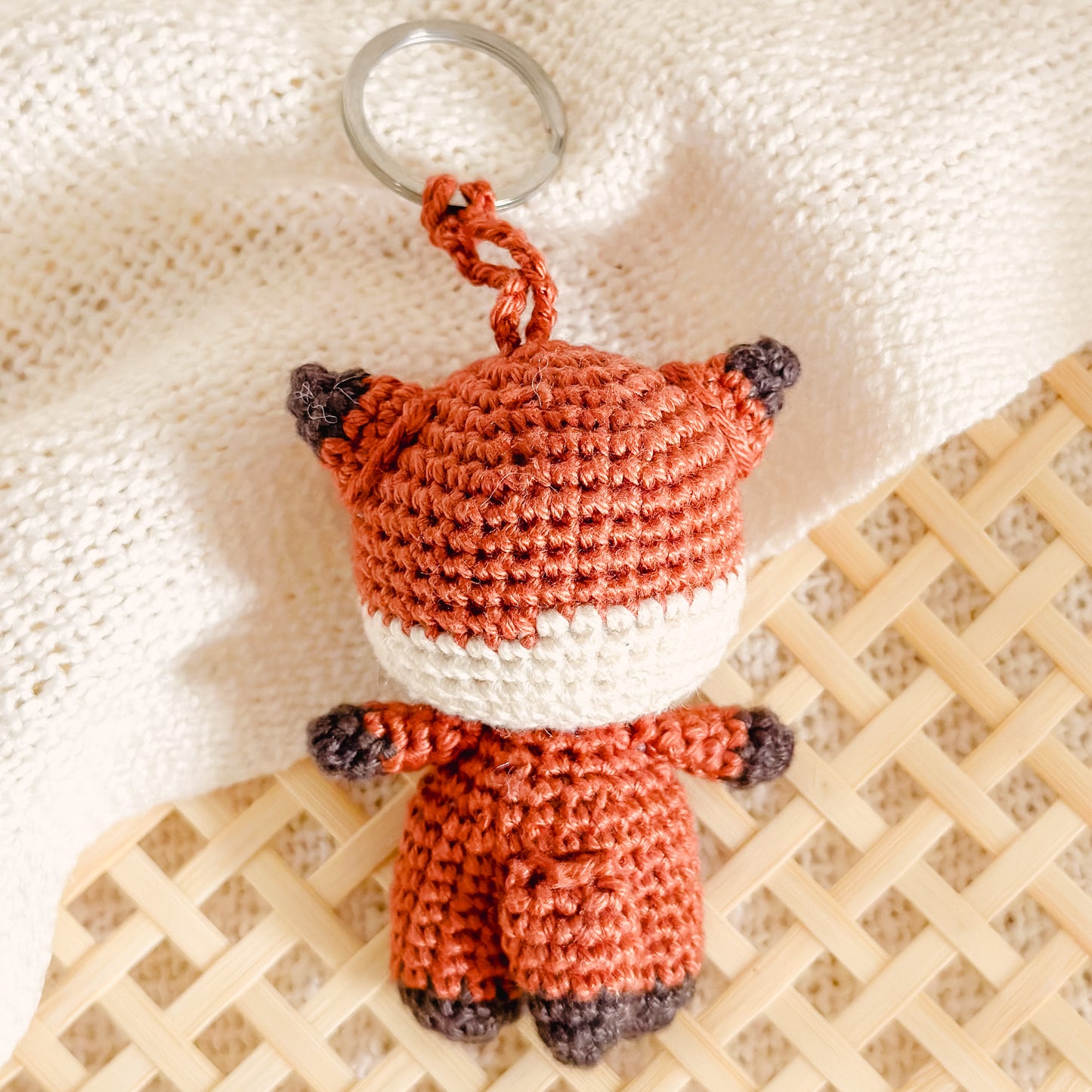 Hand-Made Crochet Fox Keychain / UKCA-CE Certified