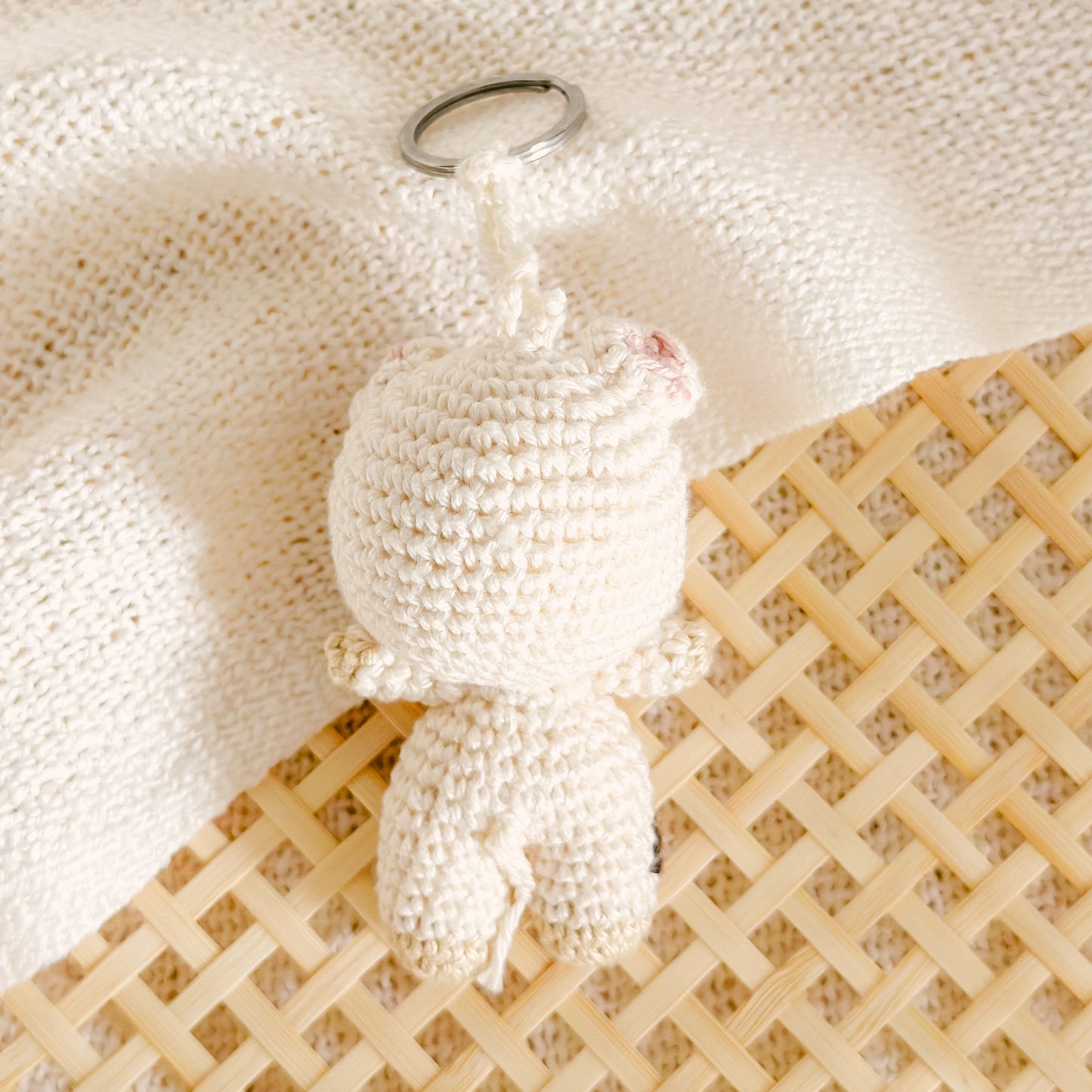 Hand-Made Crochet Cow Keychain / UKCA-CE Certified