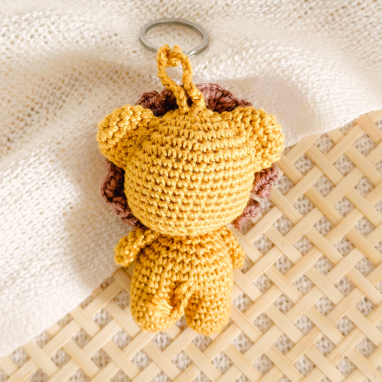 Hand-Made Crochet Lion Keychain / UKCA-CE Certified