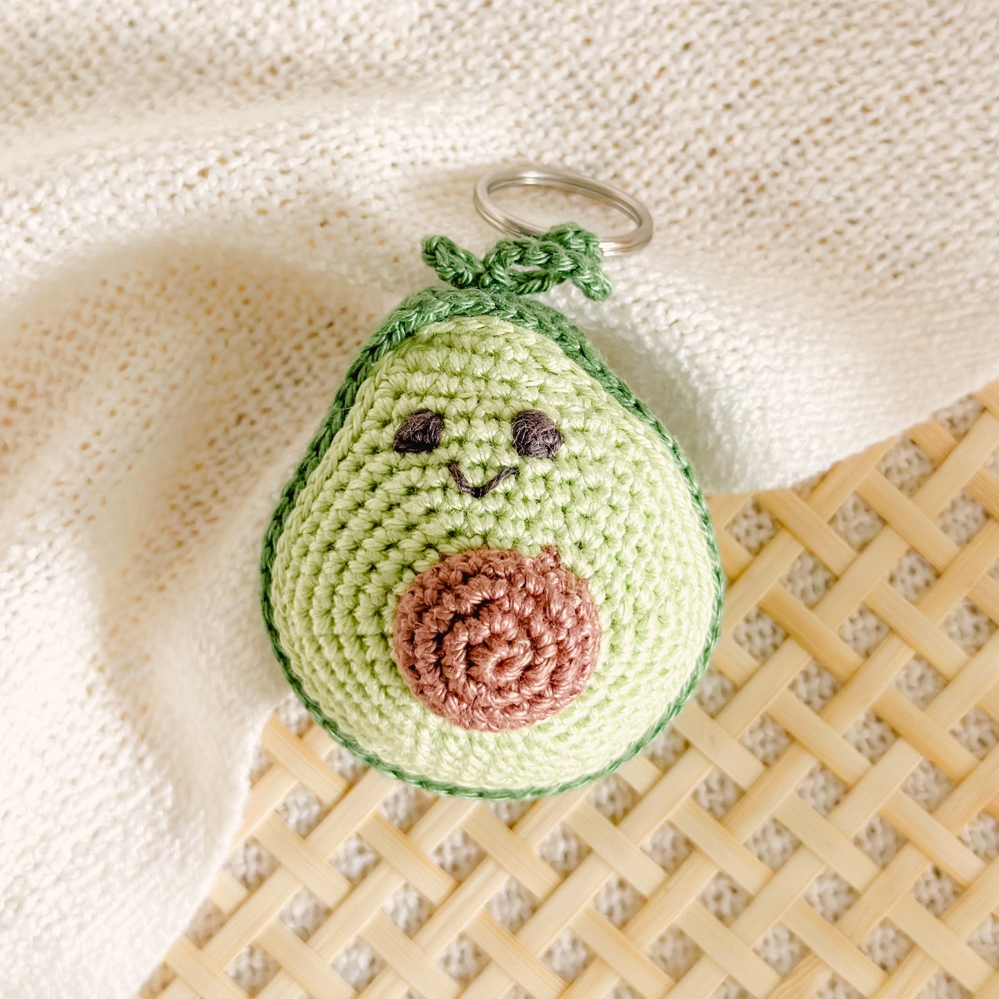 Hand-Made Crochet Avocado Keychain / UKCA-CE Certified