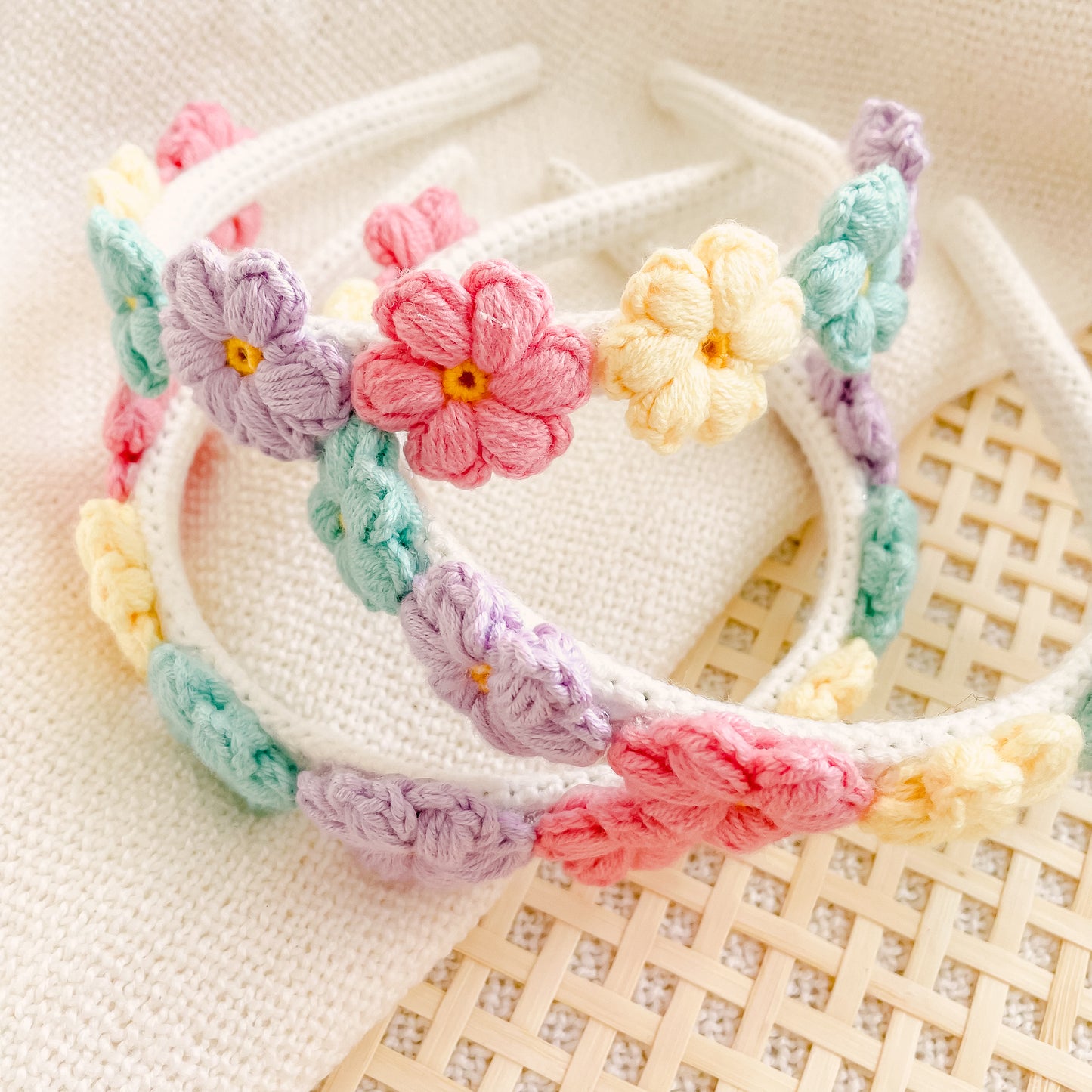 Hand-Made Crochet Colorful Headband