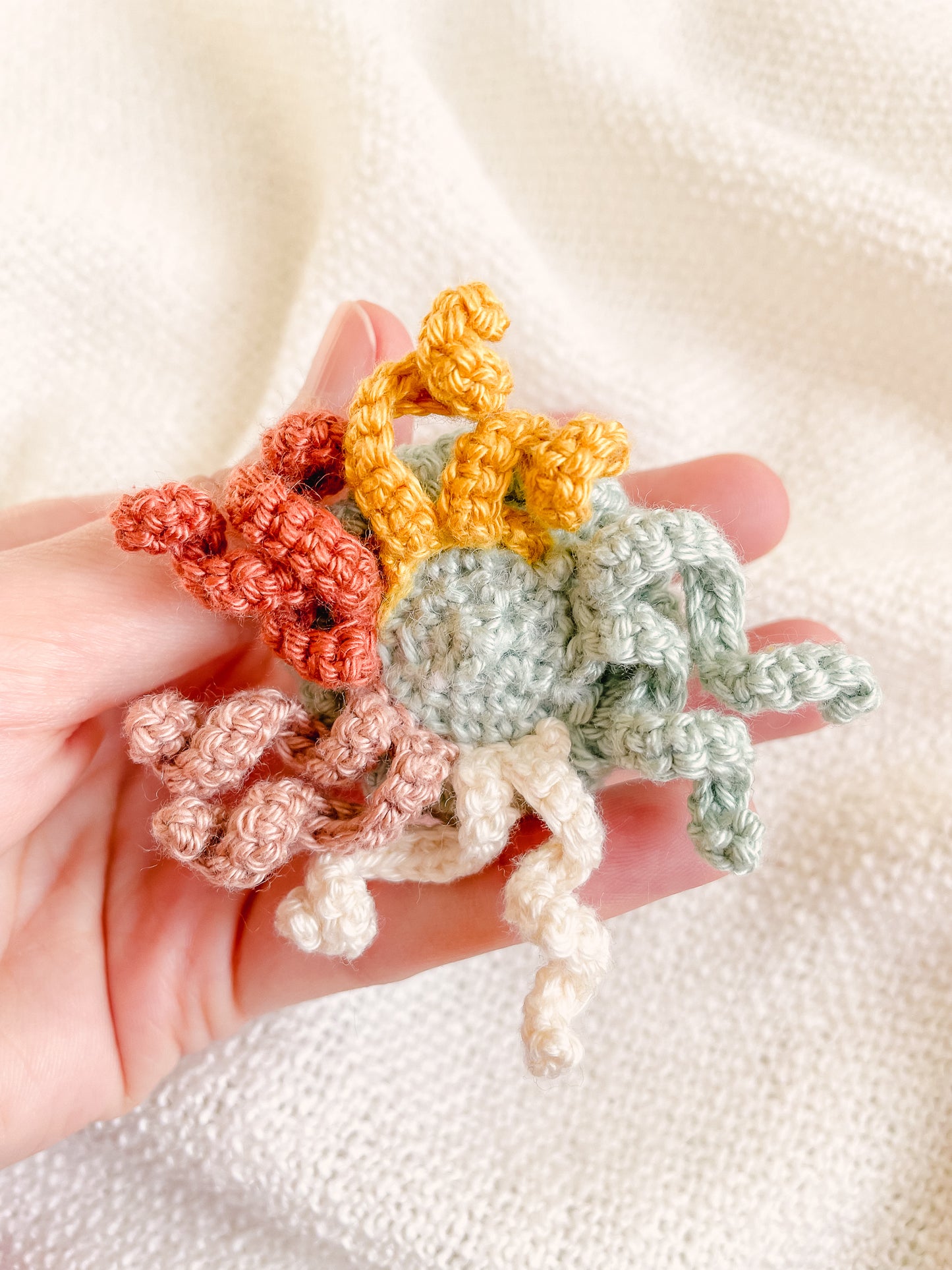 Hand-Made Crochet Jellyfish Keychain / UKCA-CE Certified