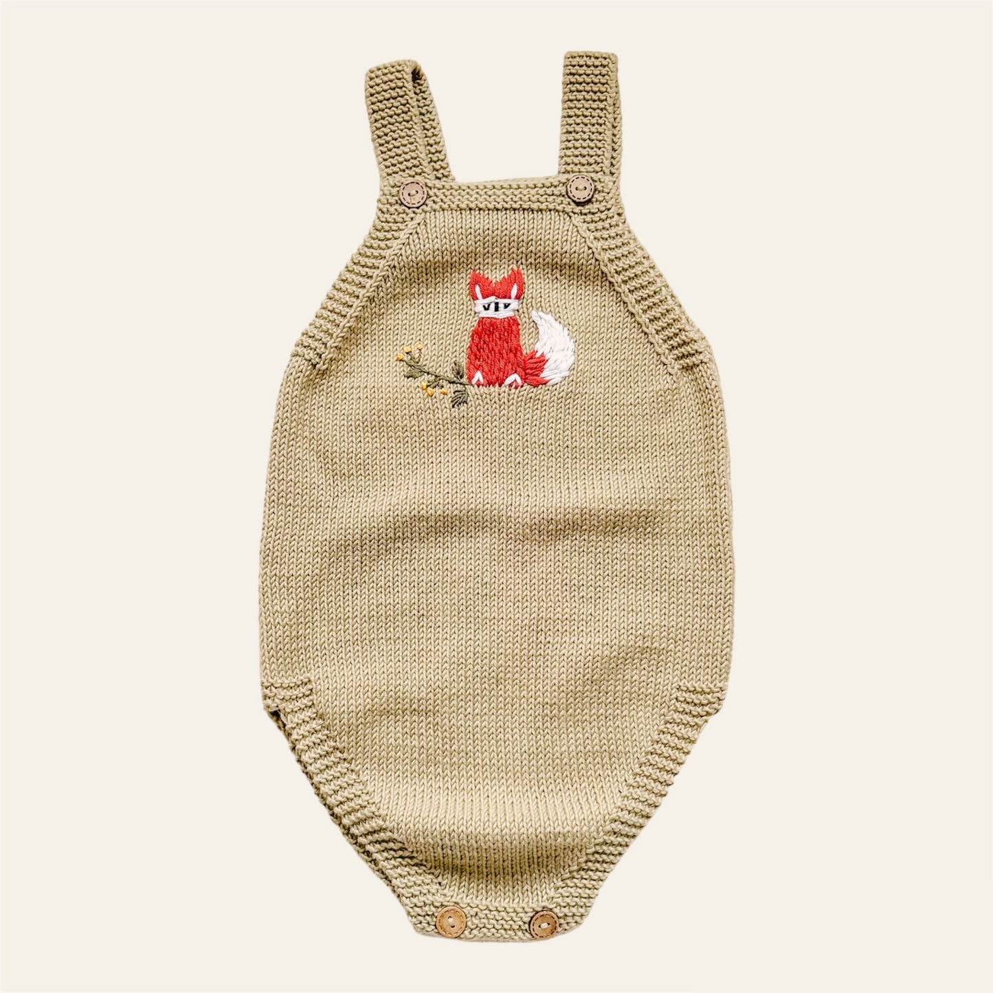 Hand Knitted Unisex Baby Fox Jumpsuit