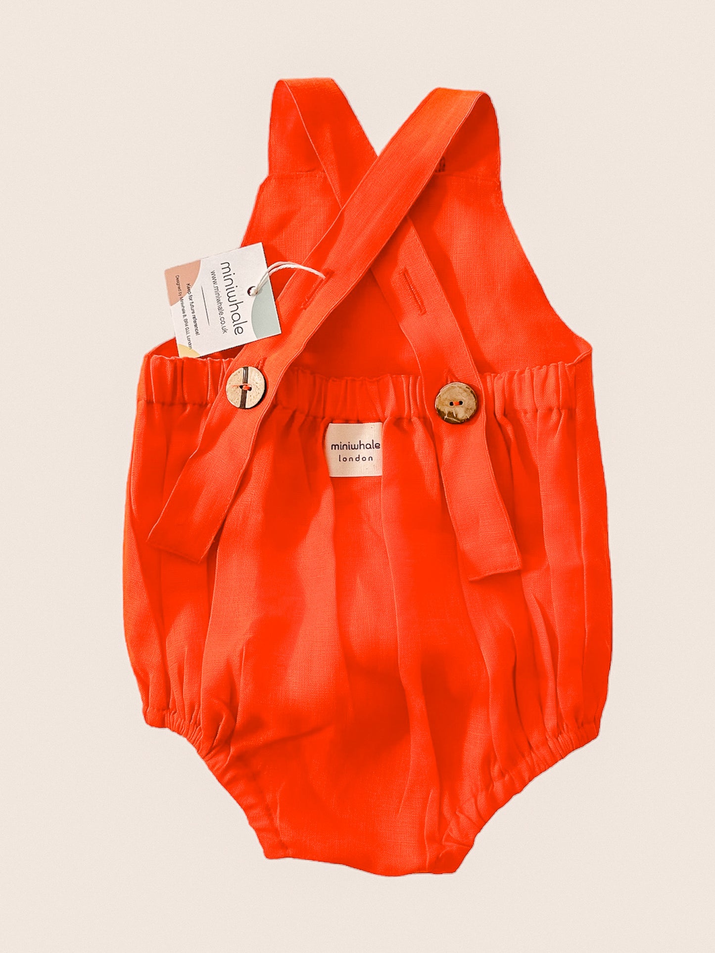 Linen Jumpsuit - Red