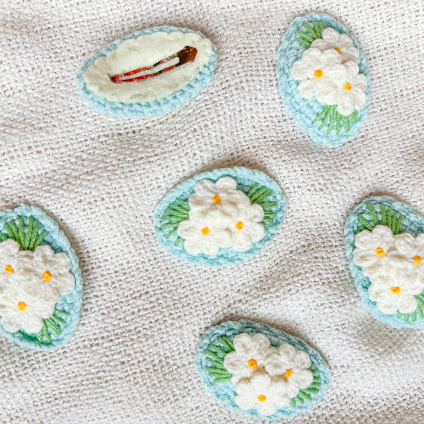 Hand-Made Crochet Hair Clip
