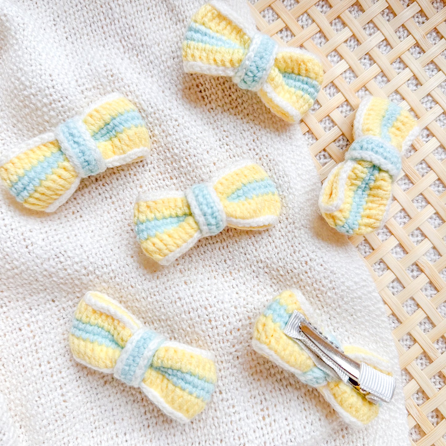 Hand-Made Bow Crochet Hair Clip