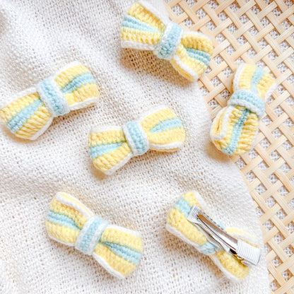 Hand-Made Bow Crochet Hair Clip
