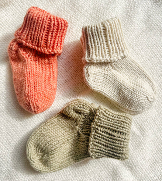 Hand Knitted Unisex Baby Socks