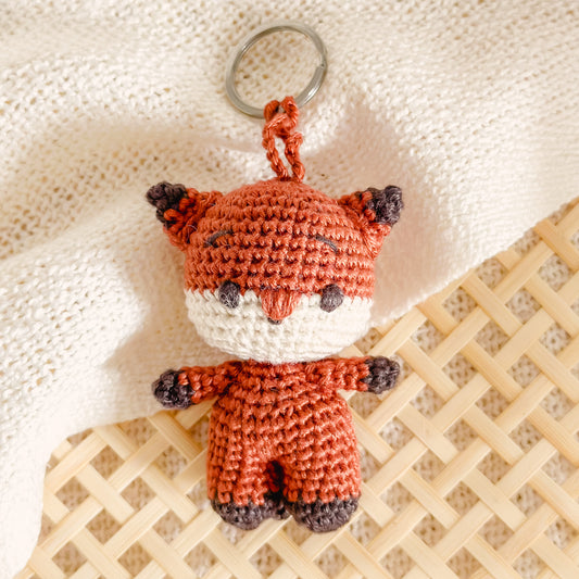 Hand-Made Crochet Fox Keychain / UKCA-CE Certified
