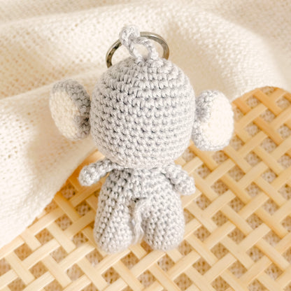 Hand-Made Crochet Elephant Keychain / UKCA-CE Certified