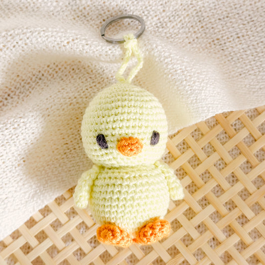 Hand-Made Crochet Chick Keychain / UKCA-CE Certified