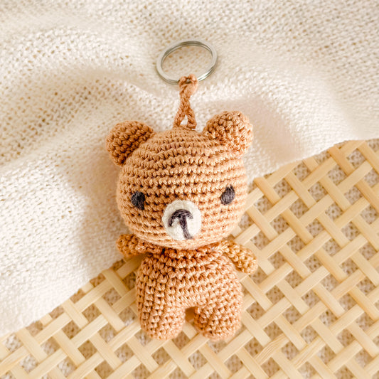 Hand-Made Crochet Bear Keychain / UKCA-CE Certified