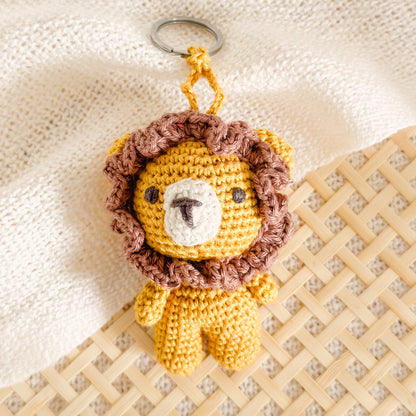 Hand-Made Crochet Lion Keychain / UKCA-CE Certified