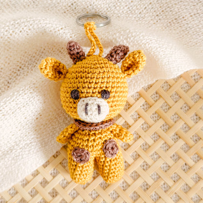 Hand-Made Crochet Giraffe Keychain / UKCA-CE Certified