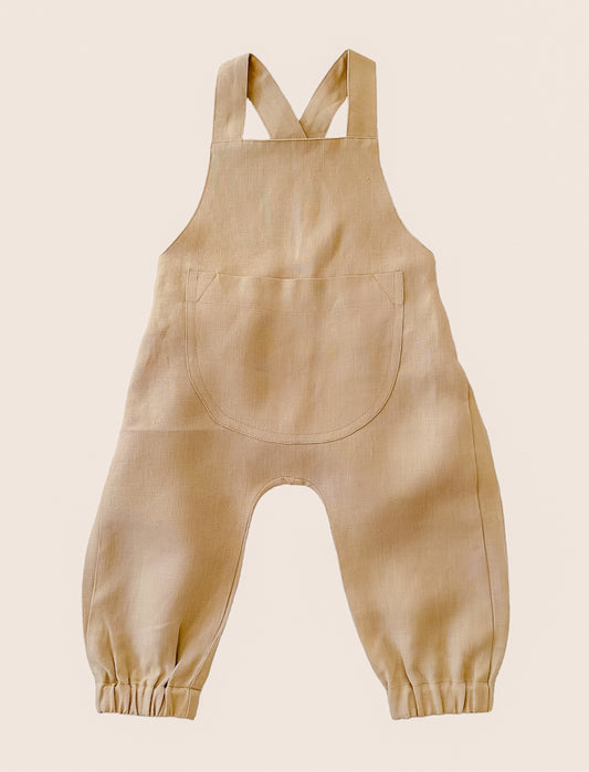 Linen Romper - Beige