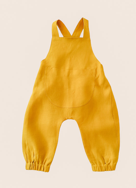 Linen Romper - Yellow