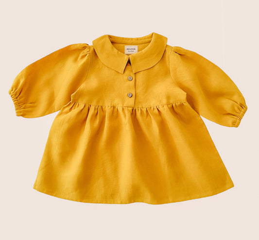 Linen Dress - Yellow