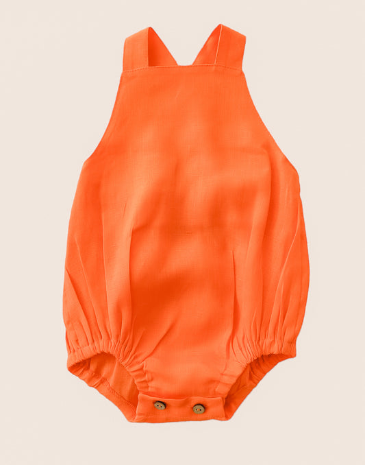 Linen Jumpsuit - Orange