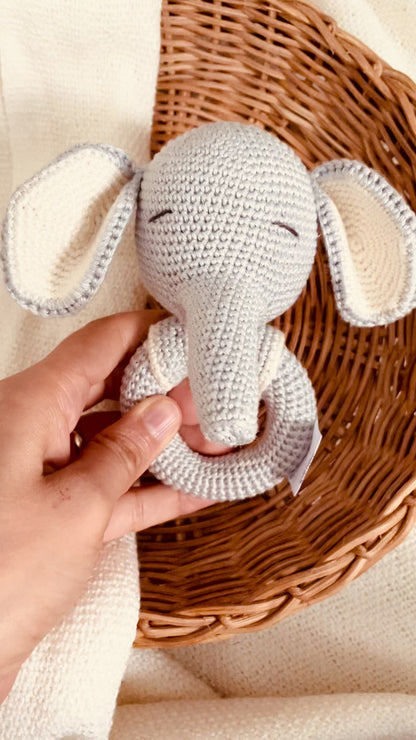 Crochet Elephant Rattle